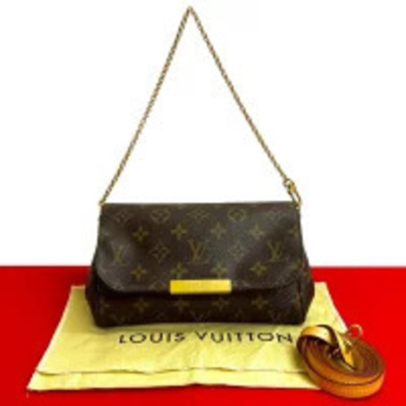 Louis Vuitton Handbags - Louis Vuitton Favorite Monogram Leather Shoulder Bag Brown